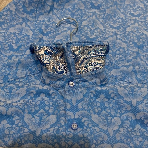 Robert Graham Bayview Cotton Shirt Paisley Damask 16537 - Picture 8 of 13